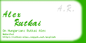 alex rutkai business card